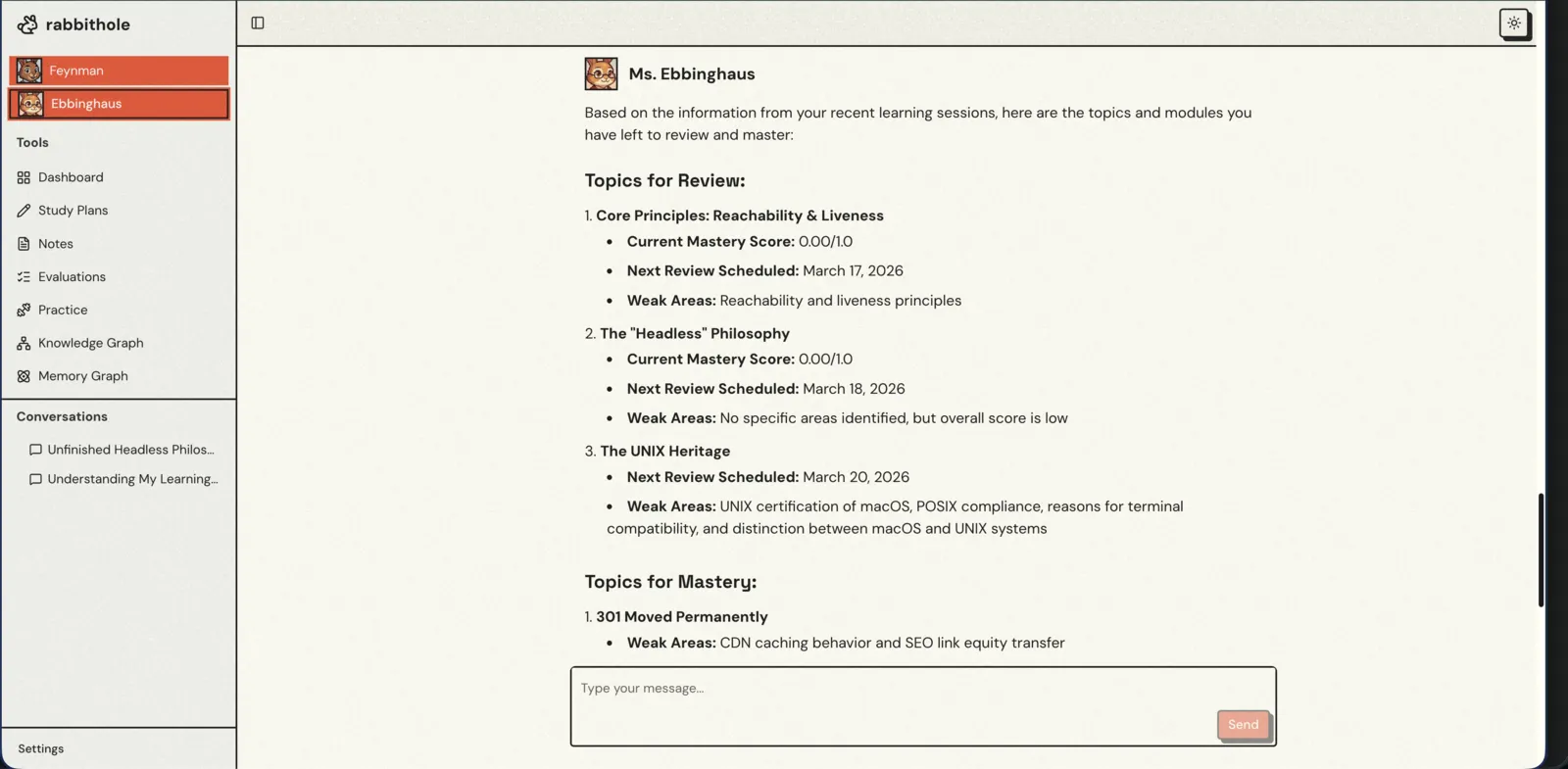 Ms. Ebbinghaus review reminders
